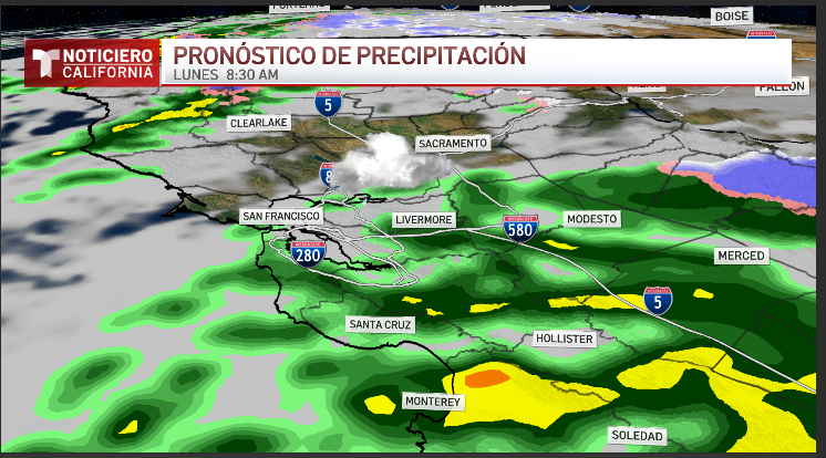 Previsión de Lluvias en el Área de la Bahía